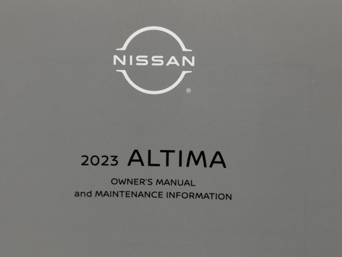 2023 Nissan Altima Owners Manual Book Guide P/N:OM23EA OL34U1 OEM Used Auto Parts - Oemusedautoparts1.com