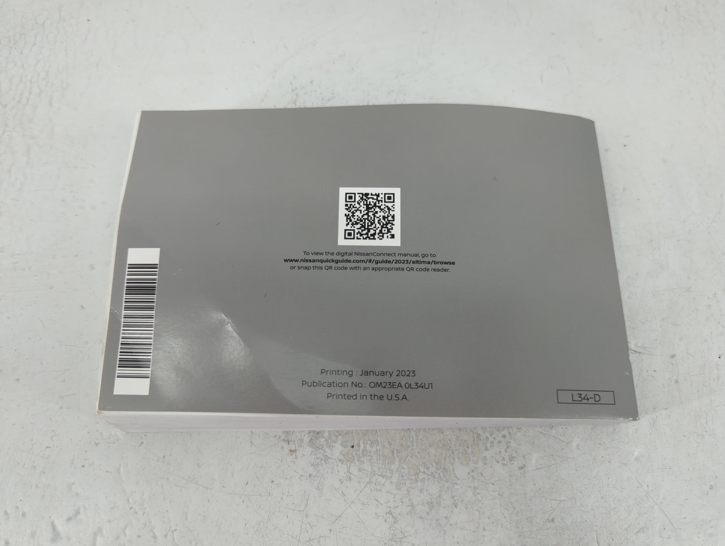 2023 Nissan Altima Owners Manual Book Guide P/N:OM23EA OL34U1 OEM Used Auto Parts - Oemusedautoparts1.com