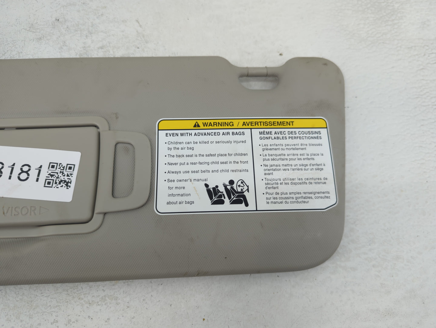 2023 Nissan Ariya Sun Visor Shade Replacement Driver Left Mirror Fits OEM Used Auto Parts - Oemusedautoparts1.com