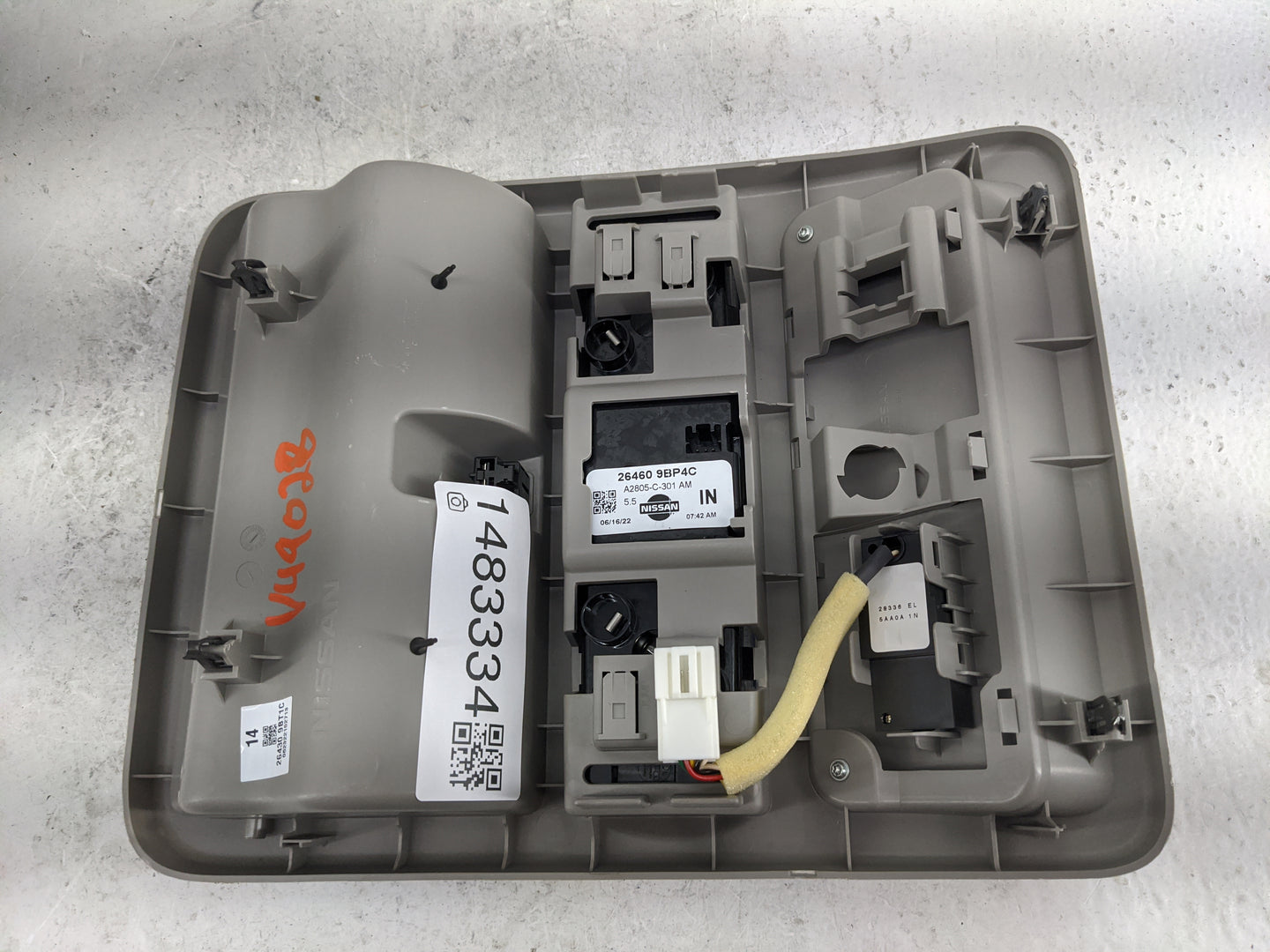 2023 Nissan Frontier Overhead Roof Console Tan - Oemusedautoparts1.com