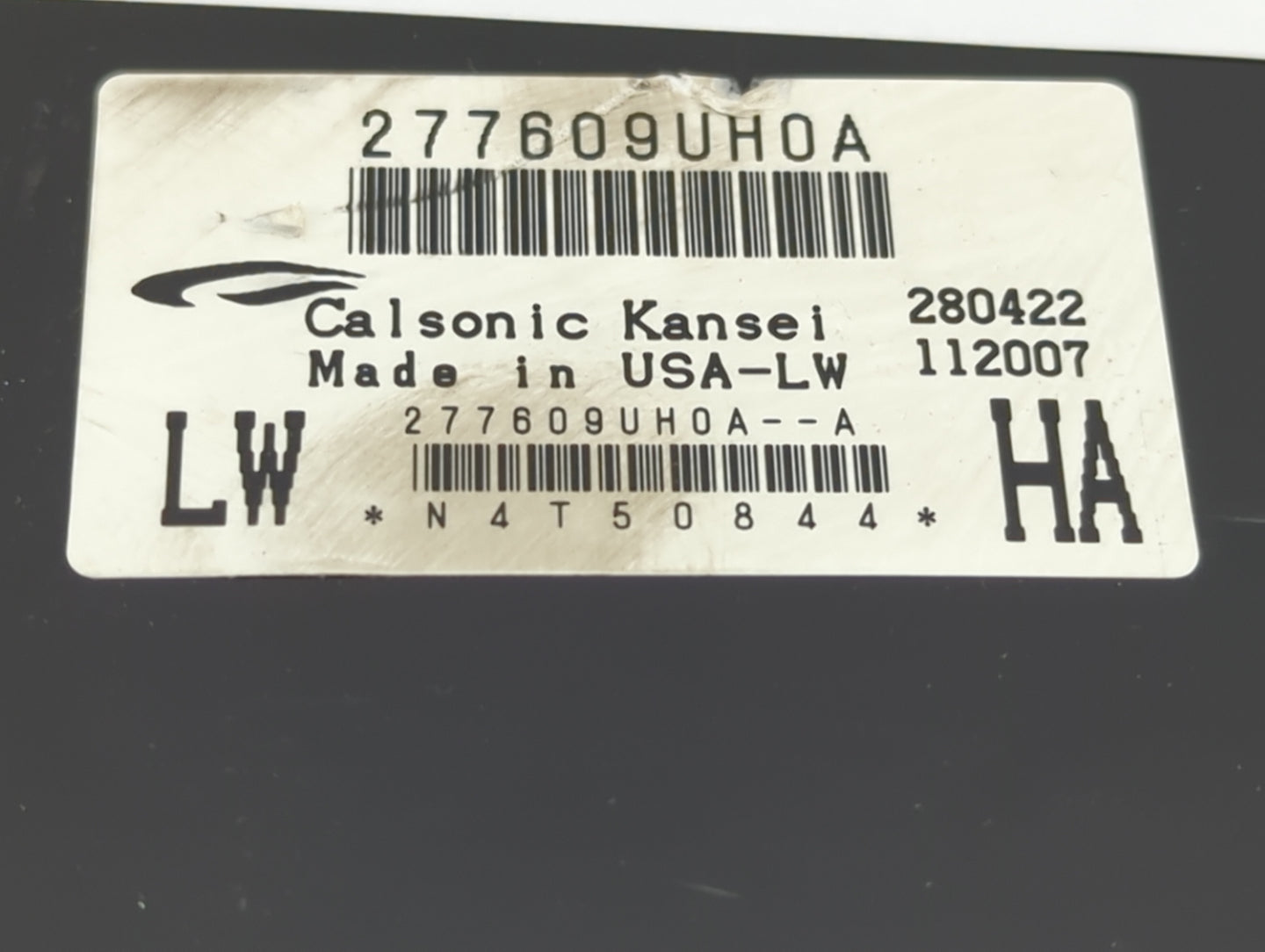 2022-2022 Nissan Murano Temperature Control Module 277609uh0a|n4t50844 - Oemusedautoparts1.com