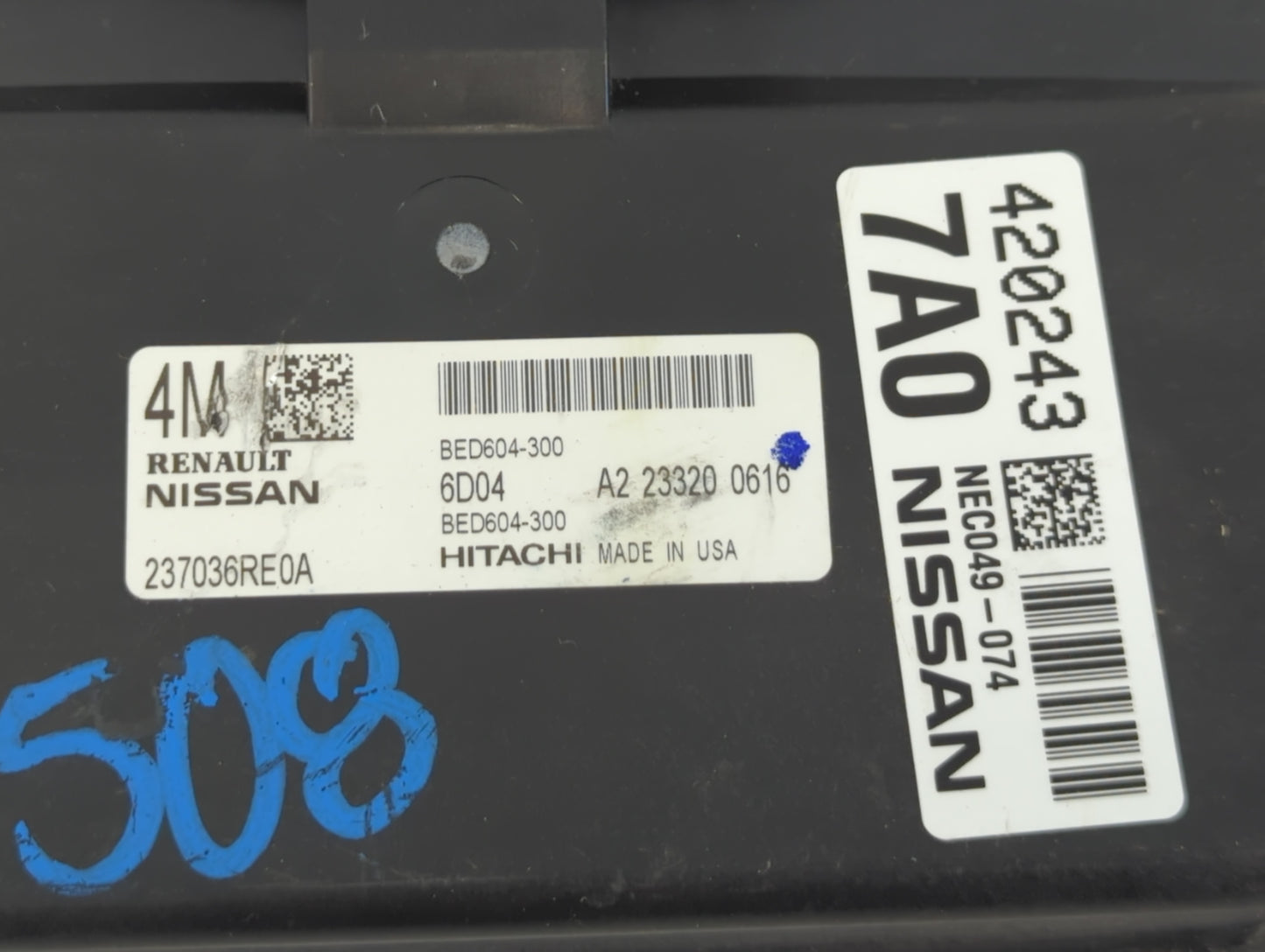 2022 Nissan Rogue PCM Engine Control Computer ECU ECM PCU OEM P/N:A2 23320 0616 237036RE0A Fits OEM Used Auto Parts - Oemuse