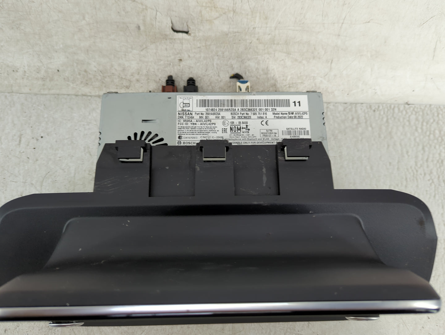 2023 Nissan Rogue Radio AM FM Cd Player Receiver Replacement P/N:2591A6RZDA Fits OEM Used Auto Parts - Oemusedautoparts1.com