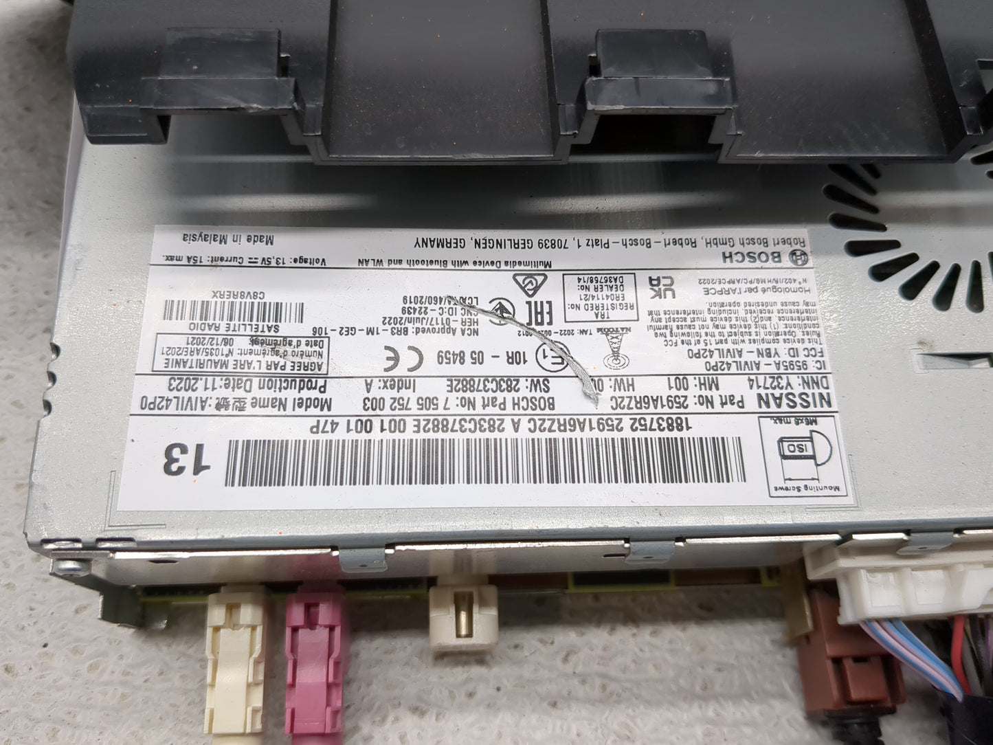 2023 Nissan Rogue Radio AM FM Cd Player Receiver Replacement P/N:259A16RZ2C AIVIL42PO, Y32714, 7505752003, 283C37882E Fits O