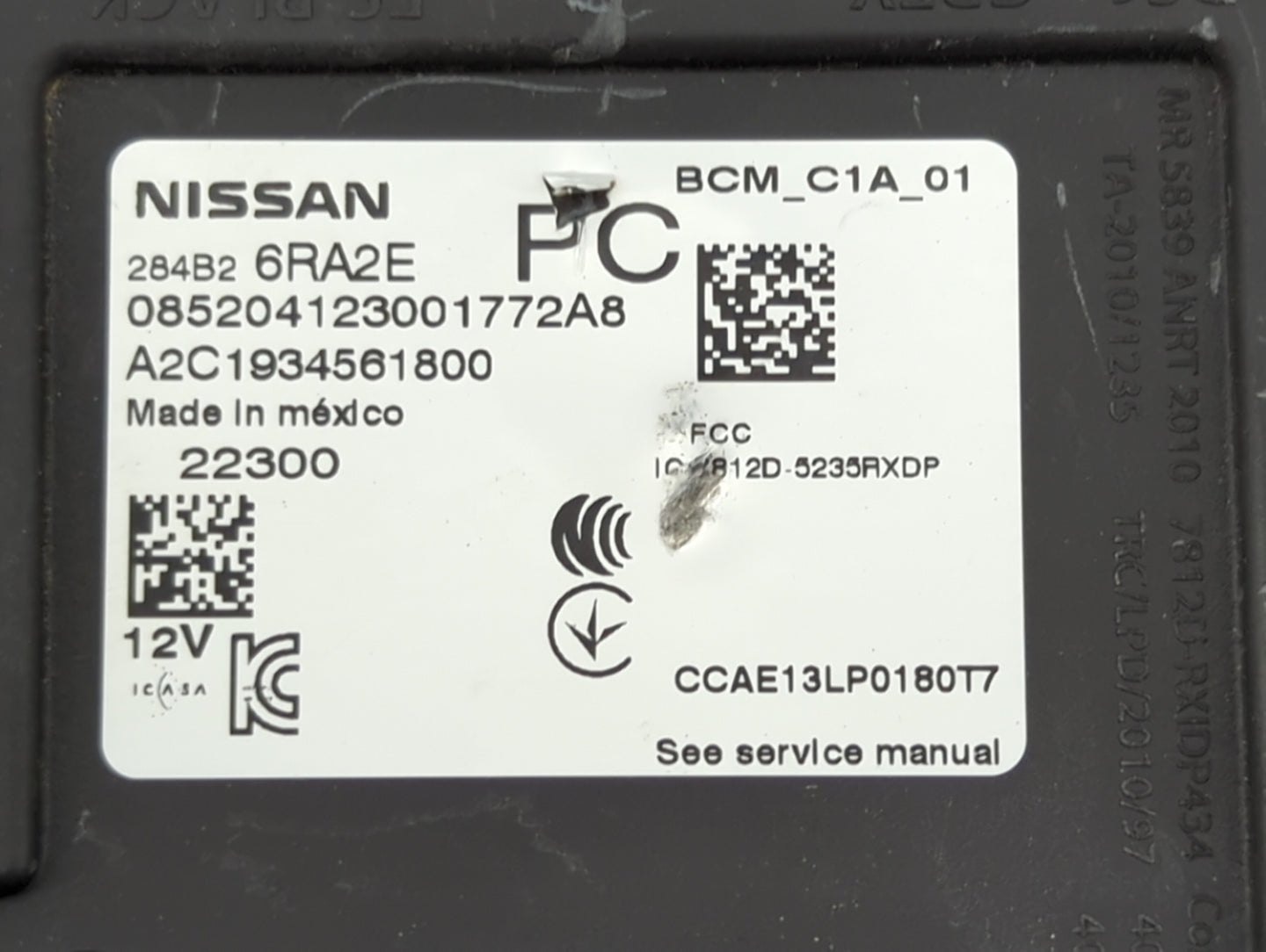 2023 Nissan Rogue Body Control Module Bcm Inner Cabin Fuse Box - Oemusedautoparts1.com