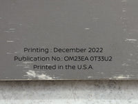 2023 Nissan Rogue Owners Manual Book Guide P/N:OM23EA 0T33U2 OEM Used Auto Parts - Oemusedautoparts1.com