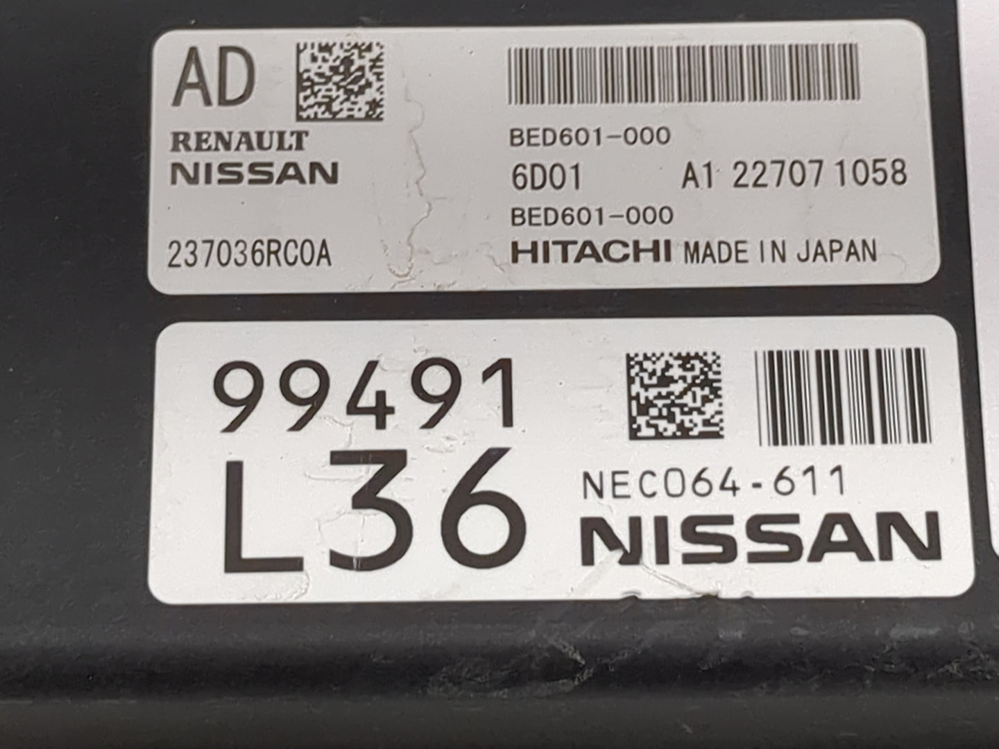 2023 Nissan Rogue PCM Engine Control Computer ECU ECM PCU OEM P/N:BED601-000 237036RC0A, NEC064-611 Fits OEM Used Auto Parts