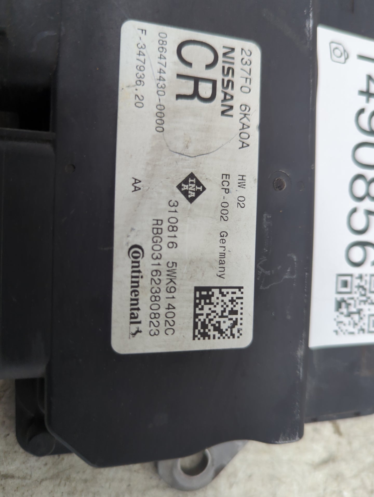 2022 Nissan Rogue PCM Engine Control Computer ECU ECM PCU OEM P/N:23770 6KA0A 5WK91402C Fits OEM Used Auto Parts - Oemusedau