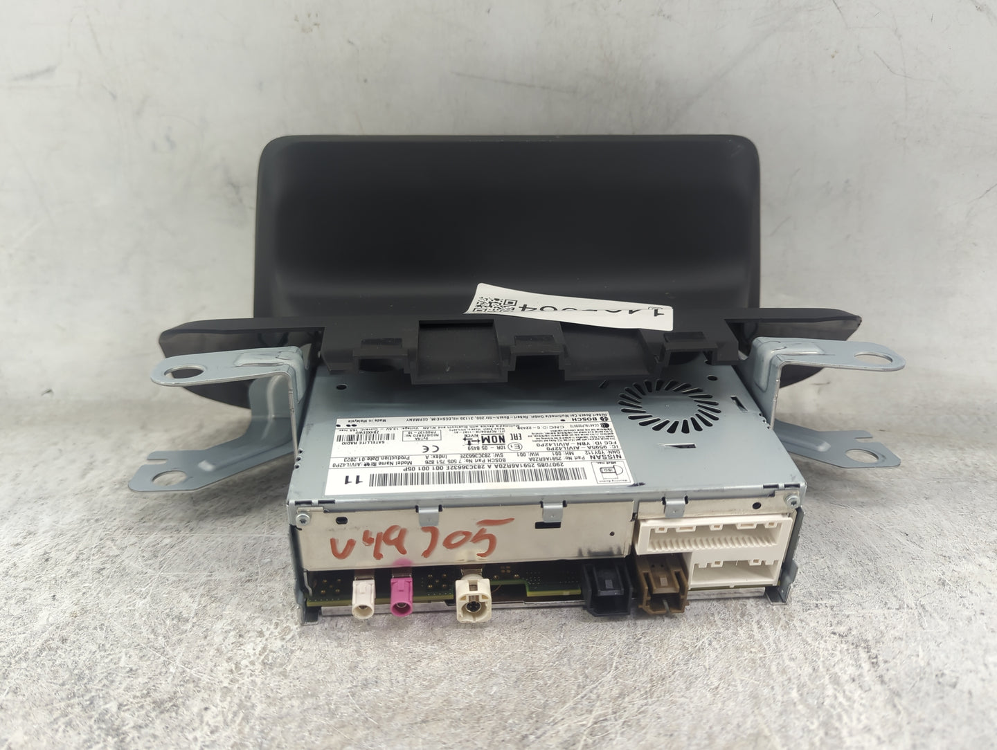 2023 Nissan Rogue Radio AM FM Cd Player Receiver Replacement P/N:2591A6RZ0A 283C36632E, YBN-AIVIL42P0, 9595A-AIVIL42P0 Fits 