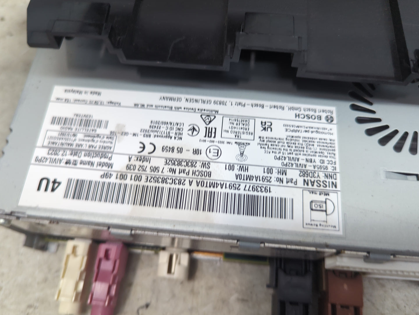 2023 Nissan Rogue Radio AM FM Cd Player Receiver Replacement P/N:259 1A4M10A 7 505 752 039, 283C3835ZE, AIVILA2PO, Y3D682 Fi