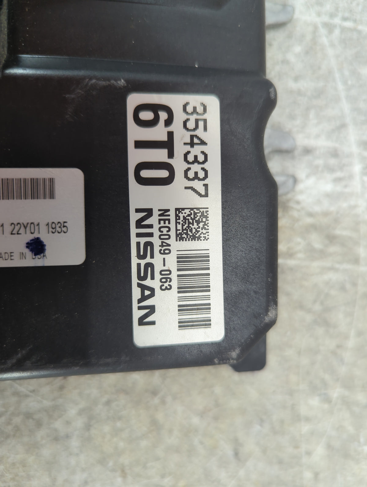 2022 Nissan Rogue PCM Engine Control Computer ECU ECM PCU OEM P/N:NEC049-063 Fits OEM Used Auto Parts - Oemusedautoparts1.co