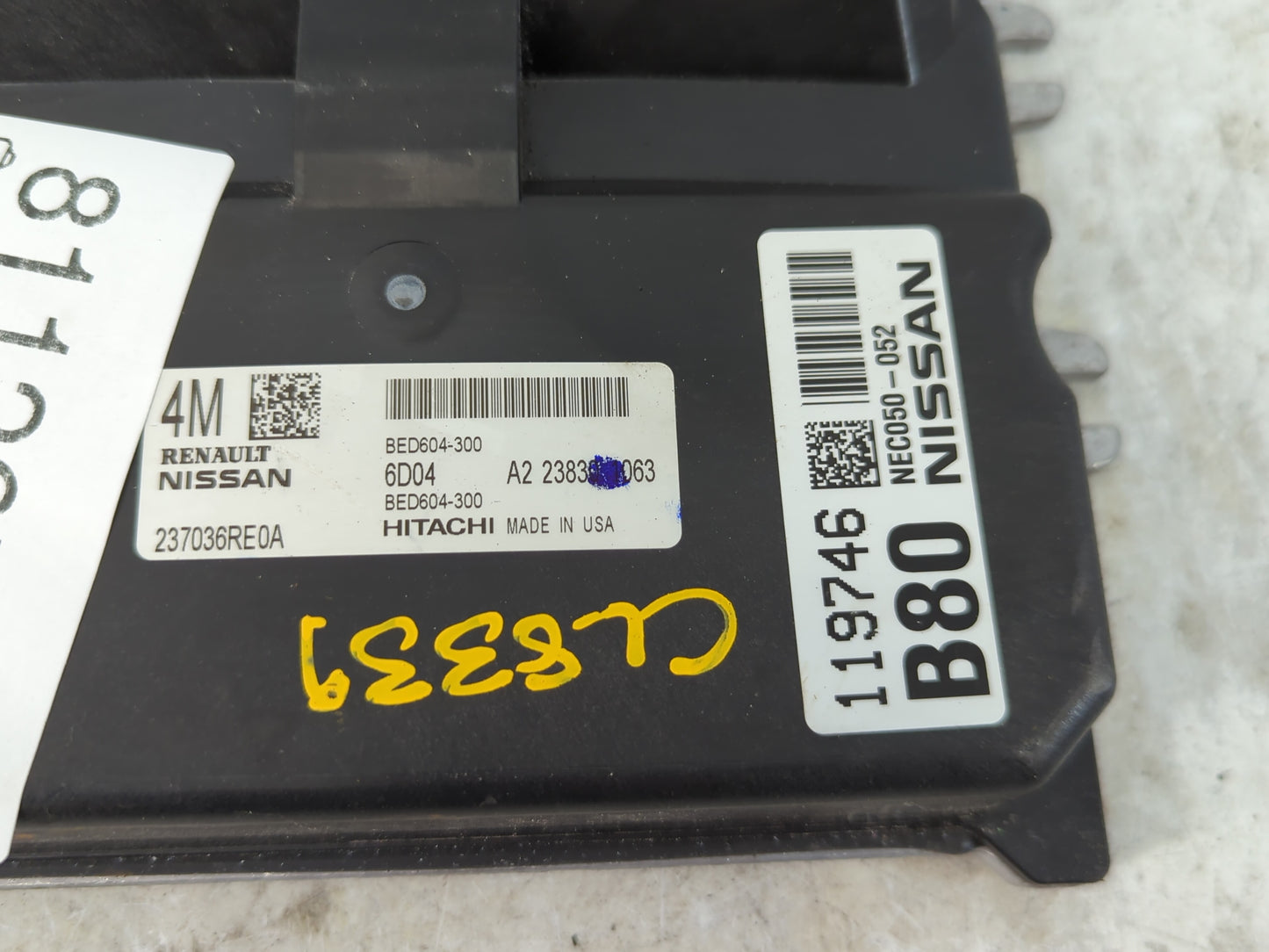 2022 Nissan Rogue PCM Engine Control Computer ECU ECM PCU OEM P/N:NEC050-052 BED604-300, 237036RE0A Fits OEM Used Auto Parts