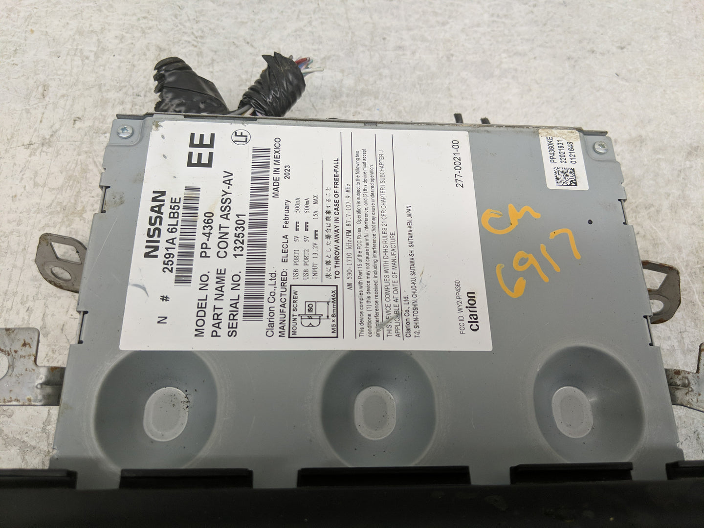 2023 Nissan Sentra Radio AM FM Cd Player Receiver Replacement P/N:2591A 6LB5E Fits OEM Used Auto Parts - Oemusedautoparts1.c