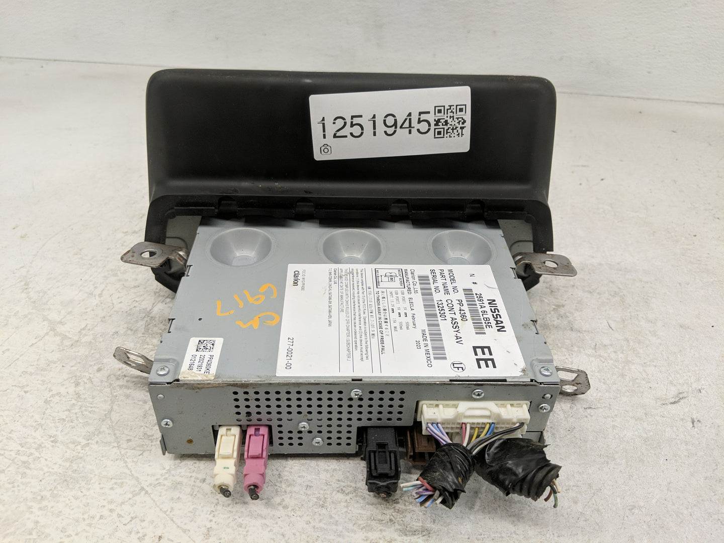 2023 Nissan Sentra Radio AM FM Cd Player Receiver Replacement P/N:2591A 6LB5E Fits OEM Used Auto Parts - Oemusedautoparts1.c