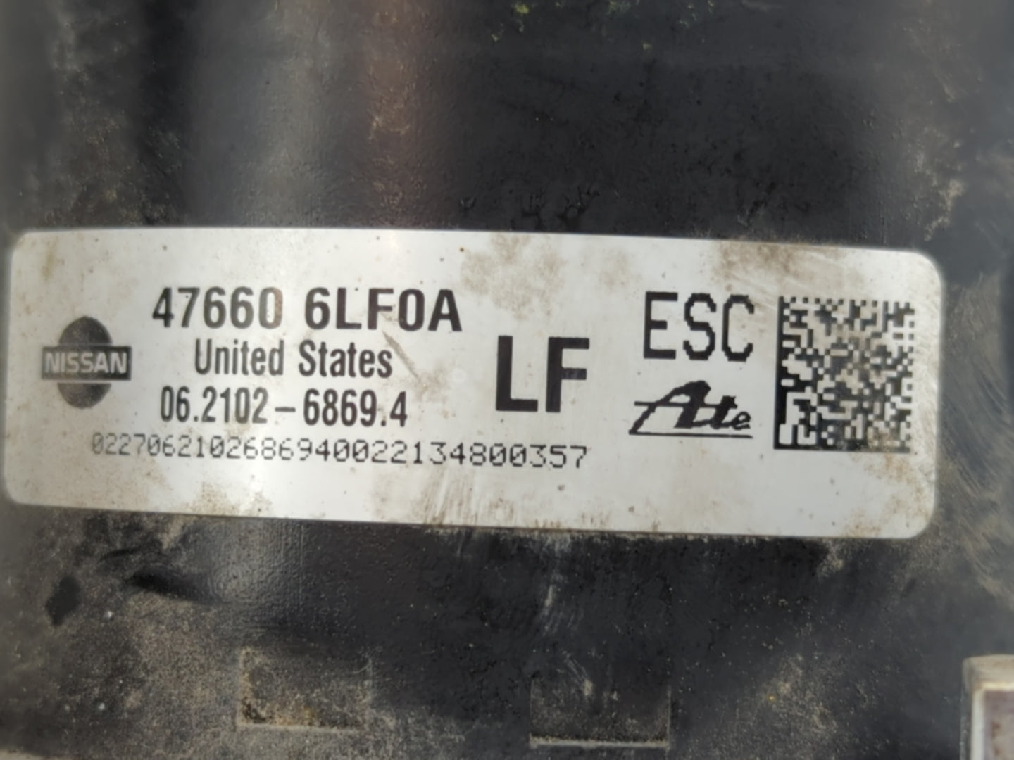 2020-2022 Nissan Sentra ABS Pump Control Module Replacement P/N:47660 6LF0A Fits Fits 2020 2021 2022 OEM Used Auto Parts - O