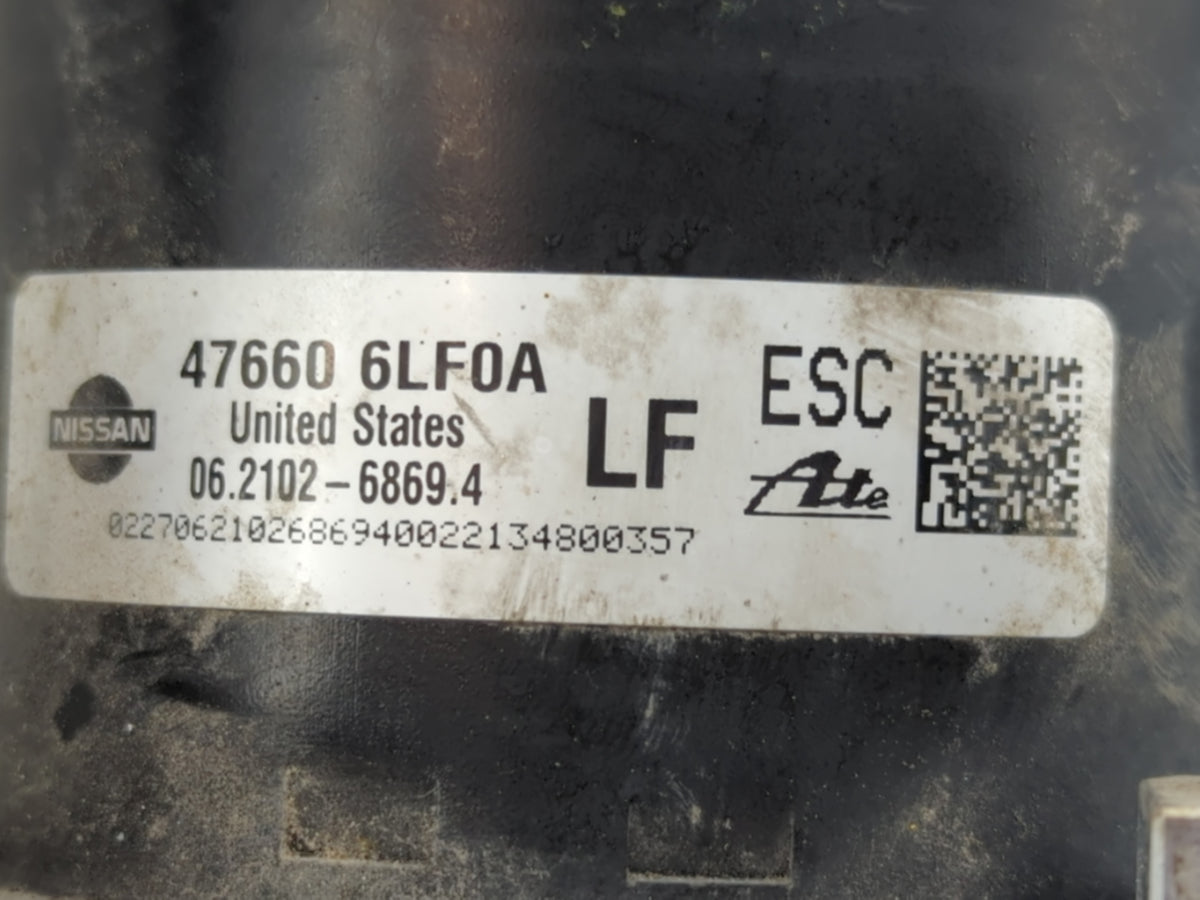 2020-2022 Nissan Sentra Anti-Lock Brake ABS Pump Module Actuator OEM P/N:47660 6LF0A Fits Fits 2020 2021 2022 OEM Used Auto 