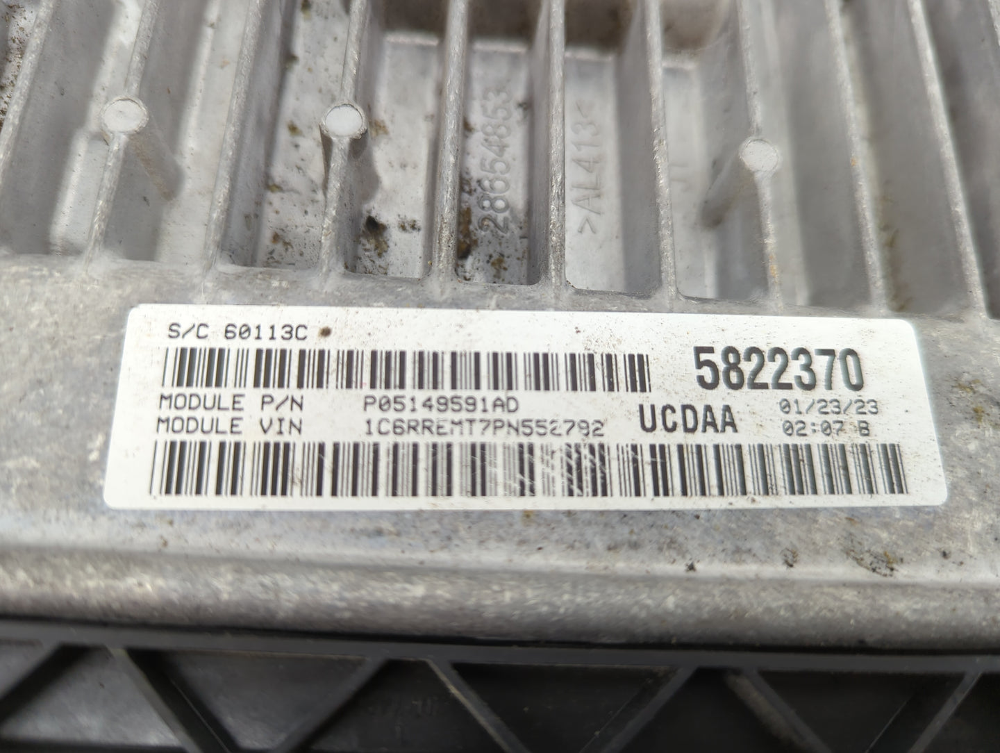 2020-2022 Ram 1500 PCM Engine Control Computer ECU ECM PCU OEM P/N:P05149591AD 68568657AB, 42034875 Fits Fits 2020 2021 2022