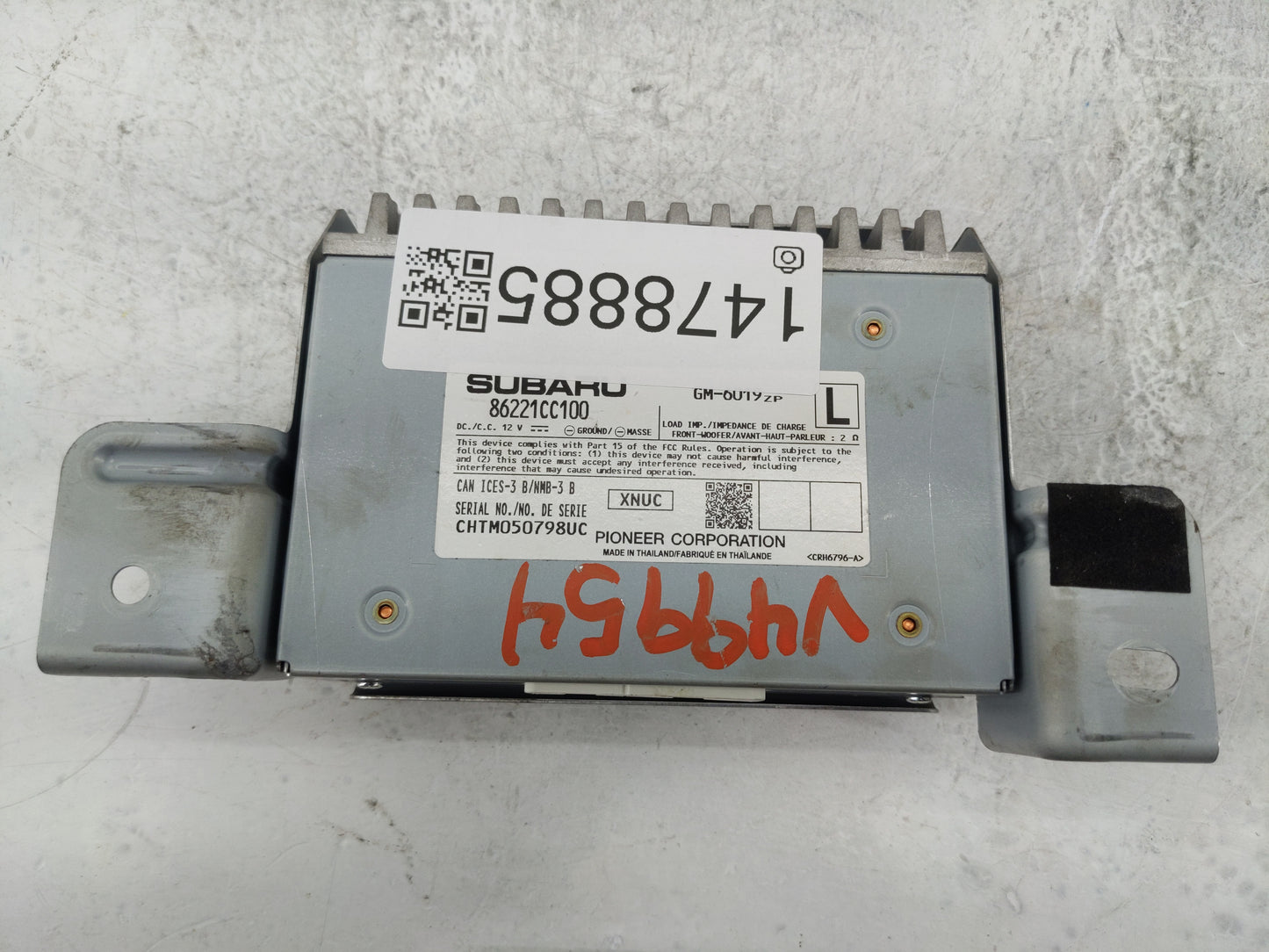 Subaru Brz Radio Speaker Amplifier 86221cc100|gm-6019 1478885 - Oemusedautoparts1.com