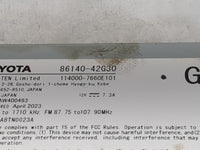 2023 Subaru Solterra Radio AM FM Cd Player Receiver Replacement P/N:86140-42G30 114000-7660E101 Fits OEM Used Auto Parts - O