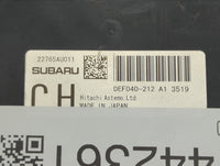 2023 Subaru Wrx PCM Engine Control Computer ECU ECM PCU OEM P/N:22765AU011 DEF040-212 Fits OEM Used Auto Parts - Oemusedauto