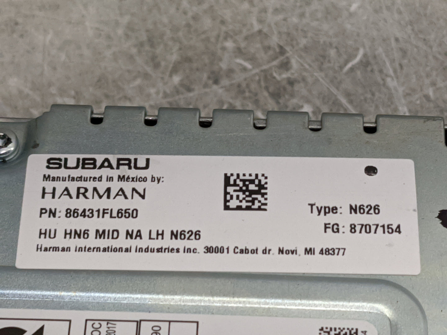 2023 Subaru Xv Radio AM FM Cd Player Receiver Replacement P/N:86431FL650 8707154, 2AHPN-BE2833, 6434C-BE2833 Fits Fits 2021 