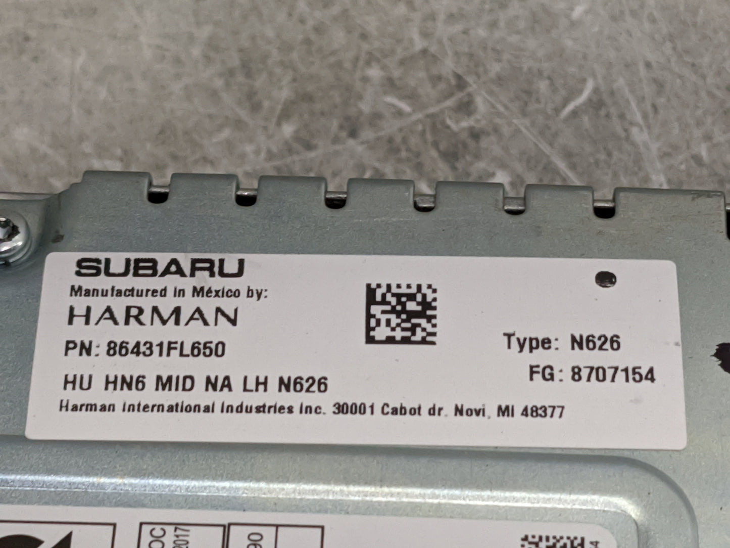 2023 Subaru Xv Radio AM FM Cd Player Receiver Replacement P/N:86431FL650 8707154, 2AHPN-BE2833, 6434C-BE2833 Fits Fits 2021 