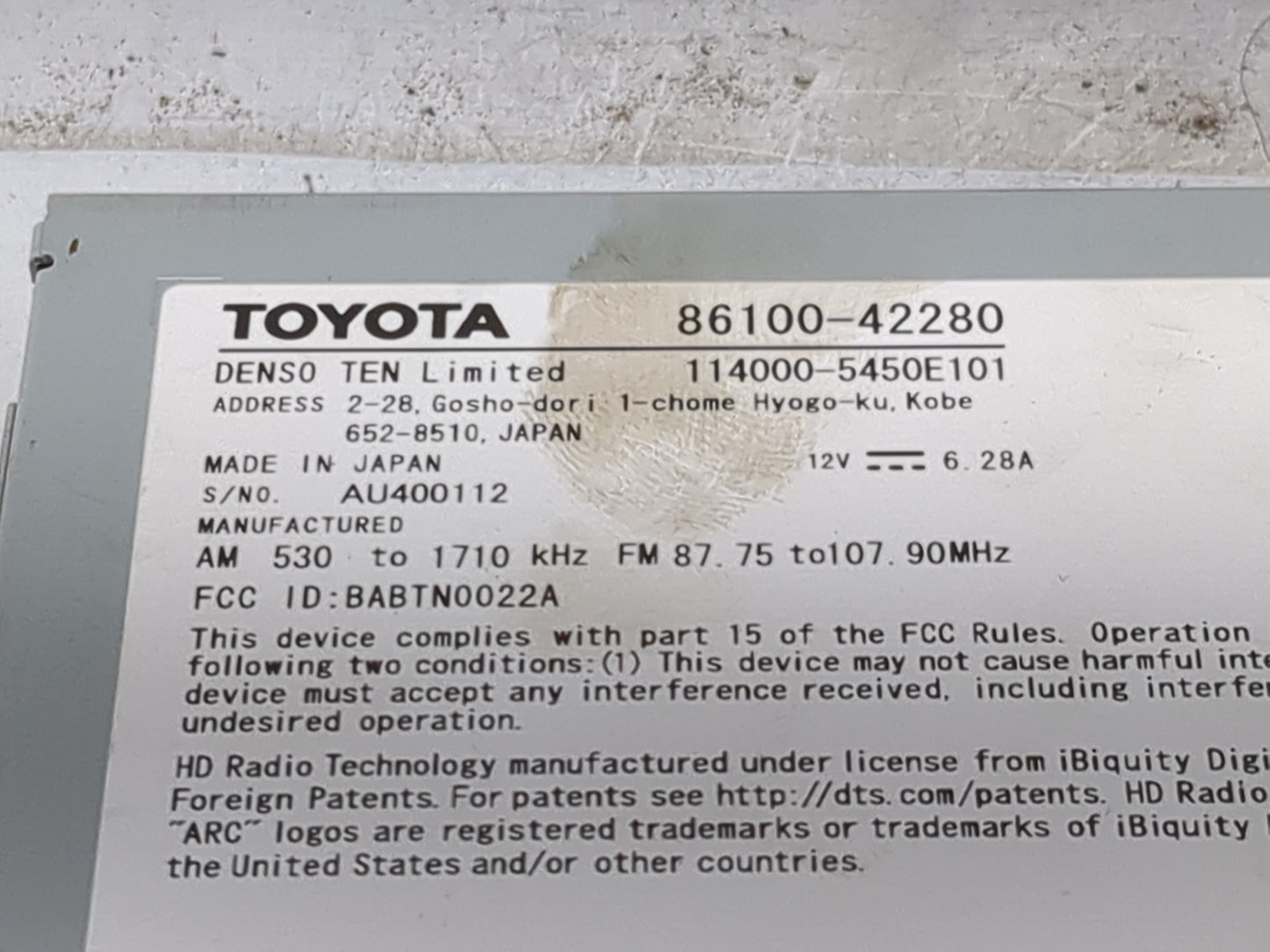 2023 Toyota Bz4x Information Display Screen - Oemusedautoparts1.com