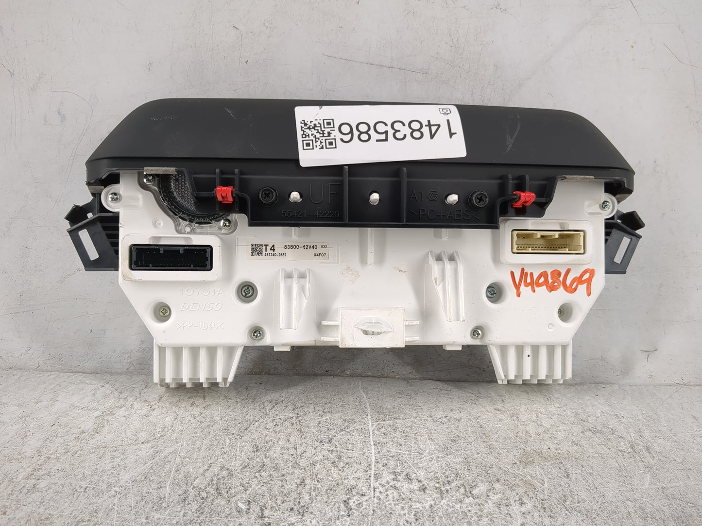 2023 Toyota Bz4x Instrument Cluster Speedometer Gauges P/N:83800-42V40 457340-2687, 55421-42220 Miles: Fits OEM Used Auto Pa