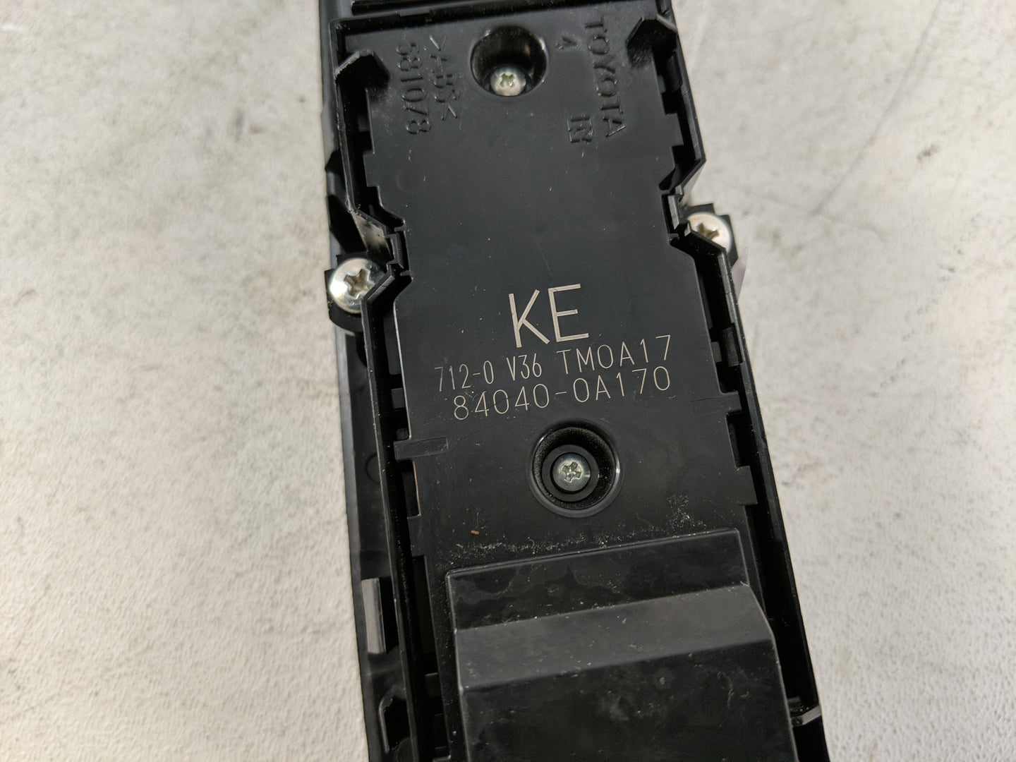 2023 Toyota Corolla Master Power Window Switch Replacement Driver Side Left P/N:84040-0A170 Fits OEM Used Auto Parts - Oemus