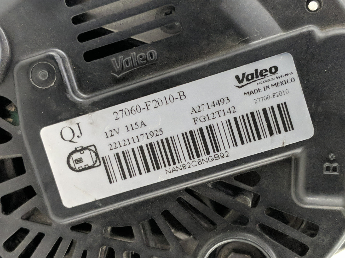 2019-2022 Toyota Corolla Alternator Replacement Generator Charging Assembly Engine OEM P/N:27060-F2010-B Fits OEM Used Auto 