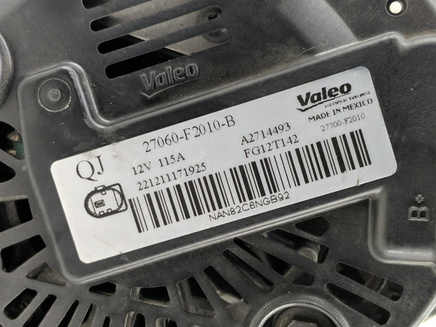 2019-2022 Toyota Corolla Alternator Replacement Generator Charging Assembly Engine OEM P/N:27060-F2010-B Fits OEM Used Auto 