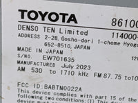 2023 Toyota Corolla Radio AM FM Cd Player Receiver Replacement P/N:86100-30360 114000-9550G101, BABTN0022A, EW701635 Fits OE