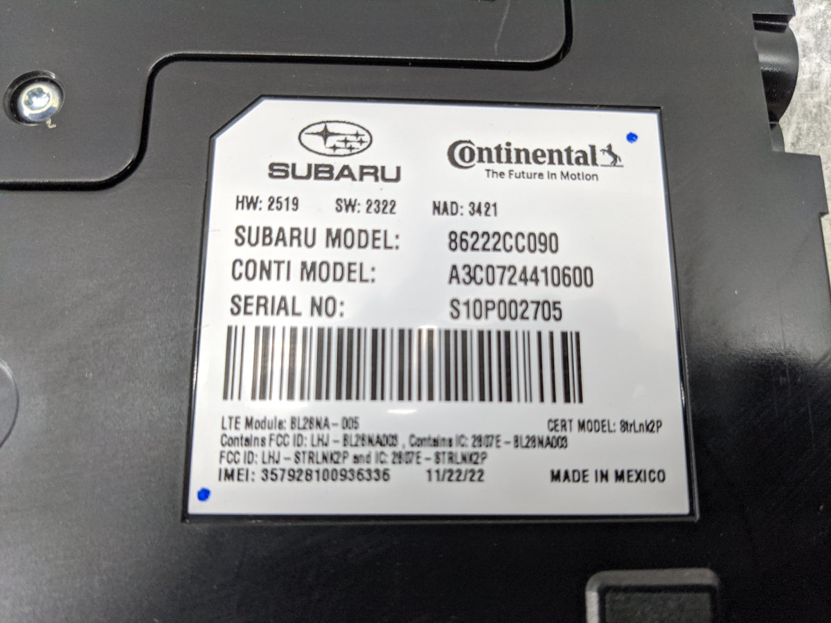 2022-2022 Toyota Gr86 Telematics Control Module - Oemusedautoparts1.com