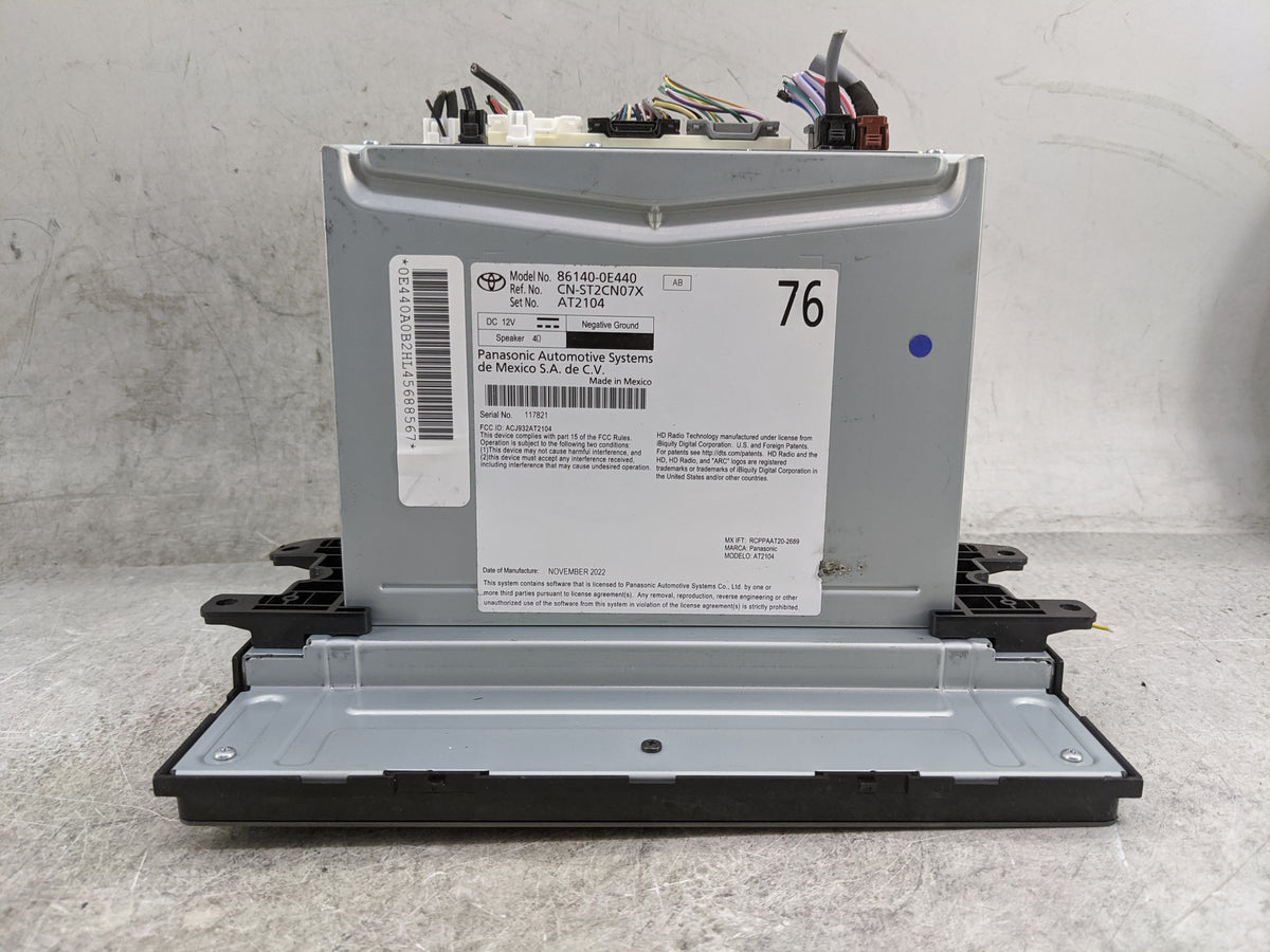 2020-2022 Toyota Highlander Radio AM FM Cd Player Receiver Replacement P/N:86140-0E440 CN-ST2CN07X Fits Fits 2020 2021 2022 