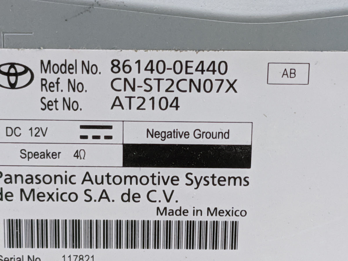 2020-2022 Toyota Highlander Radio AM FM Cd Player Receiver Replacement P/N:86140-0E440 CN-ST2CN07X Fits Fits 2020 2021 2022 