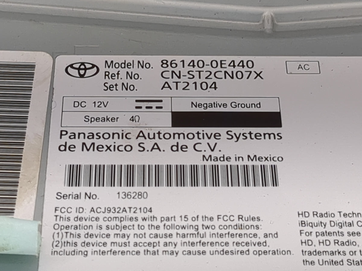 2023 Toyota Highlander Information Display Screen - Oemusedautoparts1.com