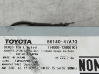 2023 Toyota Prius Radio AM FM Cd Player Receiver Replacement P/N:86140-47A70 114000-7280G101 Fits OEM Used Auto Parts - Oemu