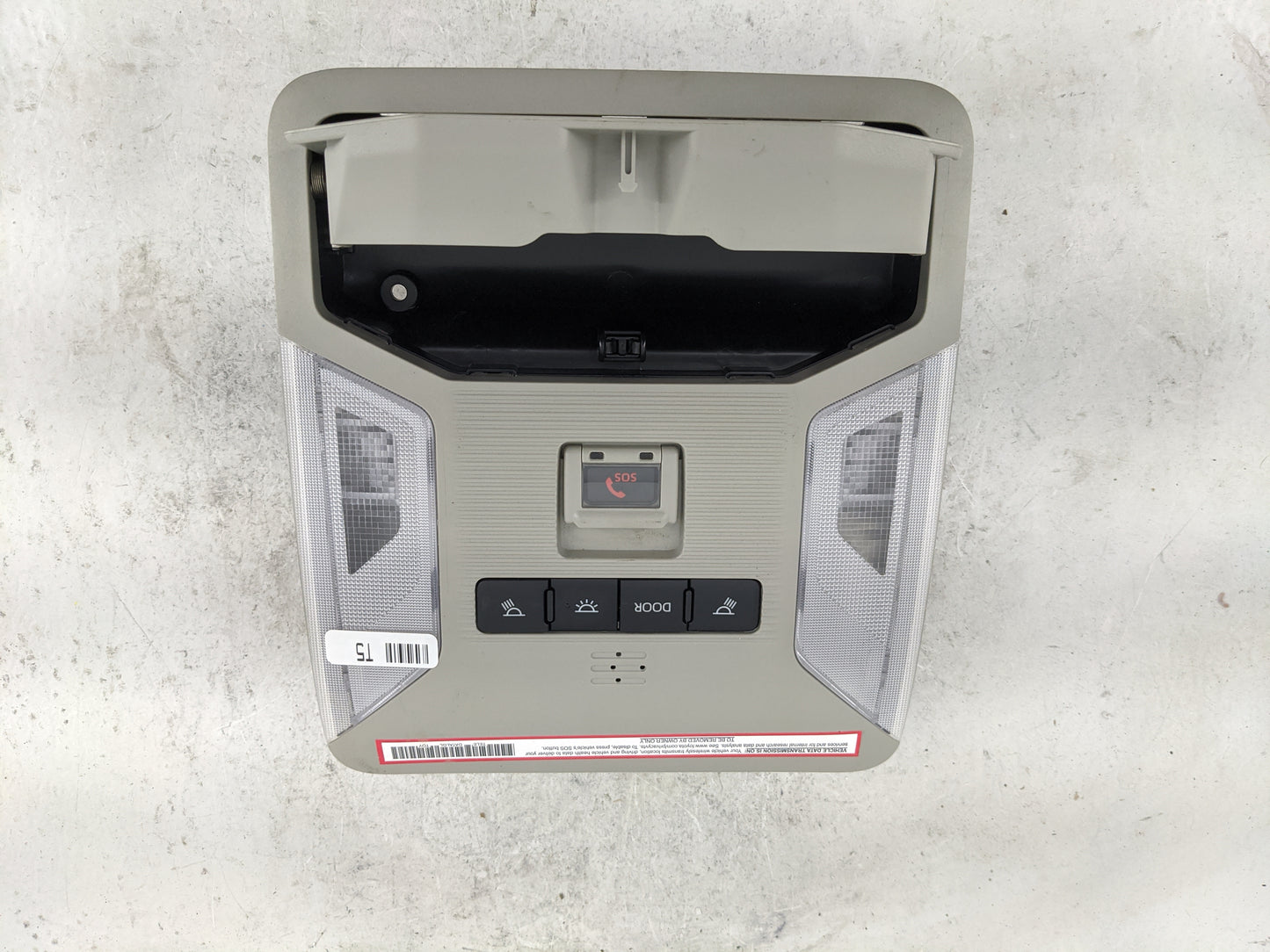 2023 Toyota Rav4 Overhead Roof Console Tan - Oemusedautoparts1.com