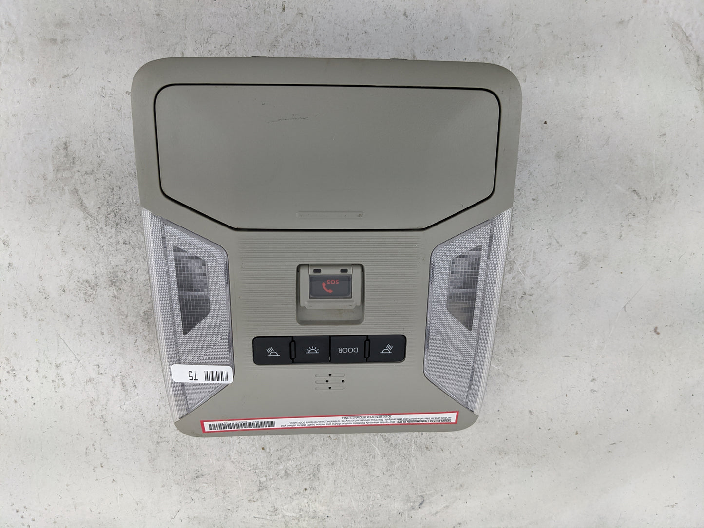 2023 Toyota Rav4 Overhead Roof Console Tan - Oemusedautoparts1.com