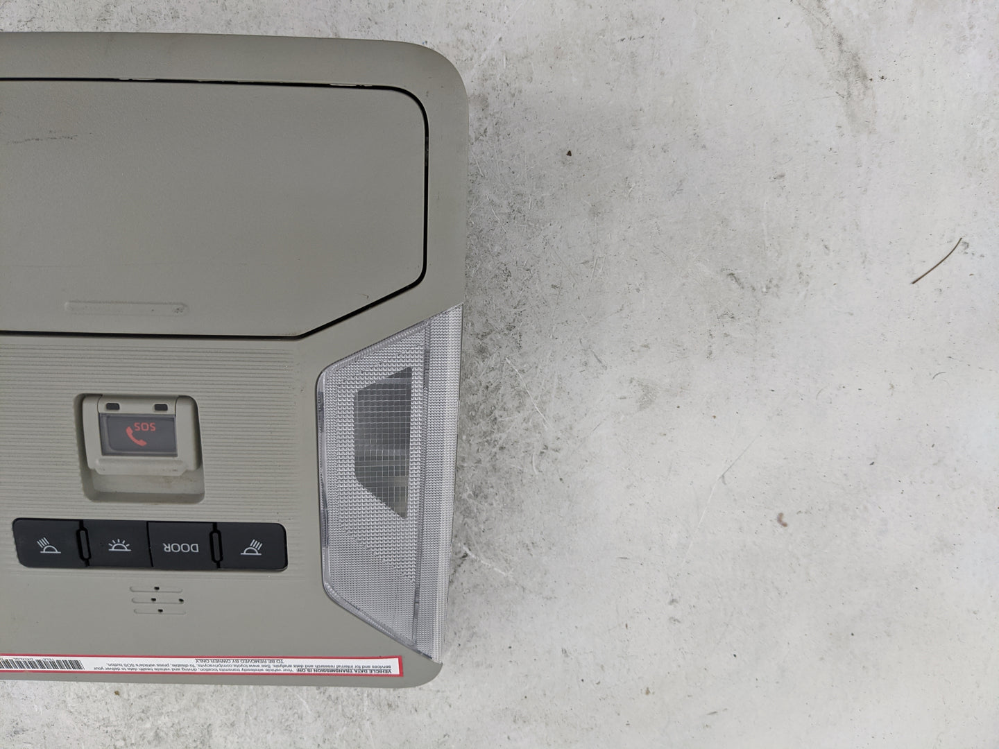 2023 Toyota Rav4 Overhead Roof Console Tan - Oemusedautoparts1.com
