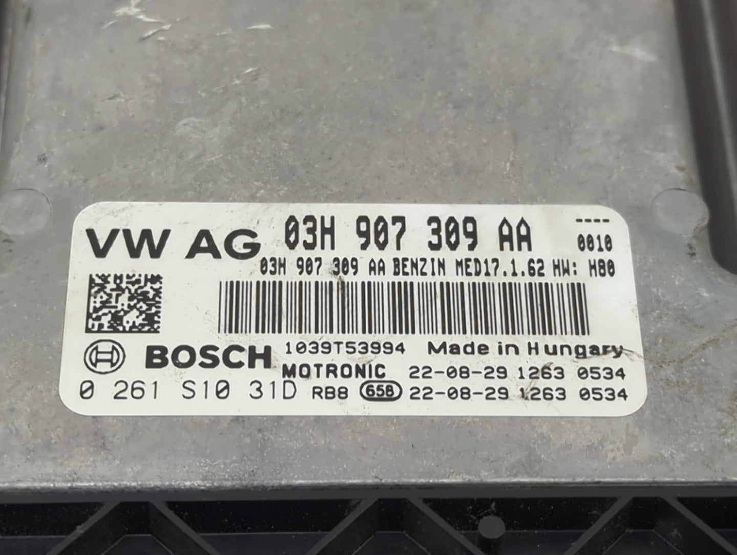 2023 Volkswagen Atlas PCM Engine Control Computer ECU ECM PCU OEM P/N:03H907309AA 0261S1031D, 1039T53994 Fits OEM Used Auto 