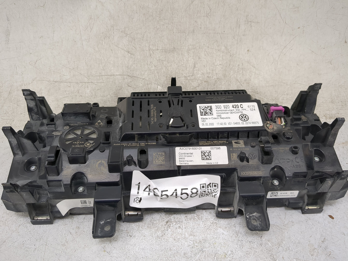 2023 Volkswagen Atlas Instrument Cluster Speedometer Gauges P/N:3G0920420C A3C0791830101, A2C19489000, A2C19488500 Miles: Fi