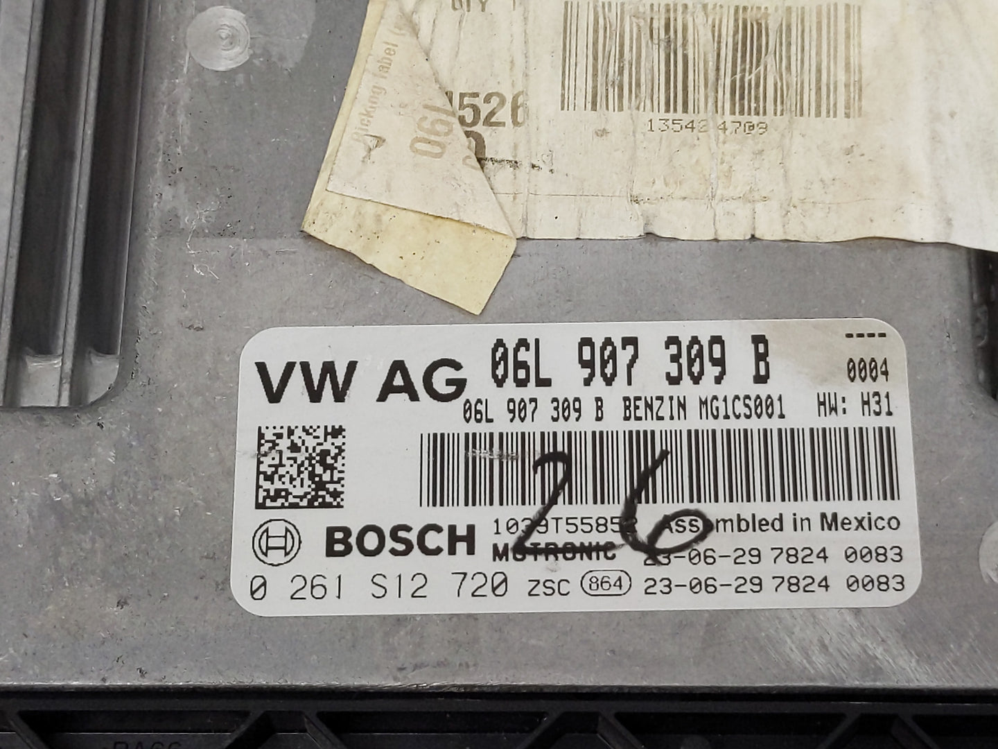 2022 Volkswagen Tiguan PCM Engine Control Computer ECU ECM PCU OEM P/N:0 261 S12 720 06L 907 309 B Fits OEM Used Auto Parts 