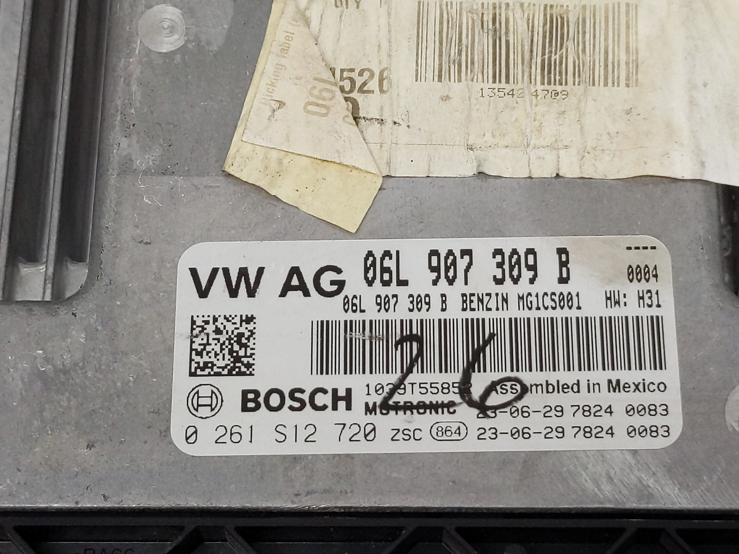 2022 Volkswagen Tiguan PCM Engine Control Computer ECU ECM PCU OEM P/N:0 261 S12 720 06L 907 309 B Fits OEM Used Auto Parts 