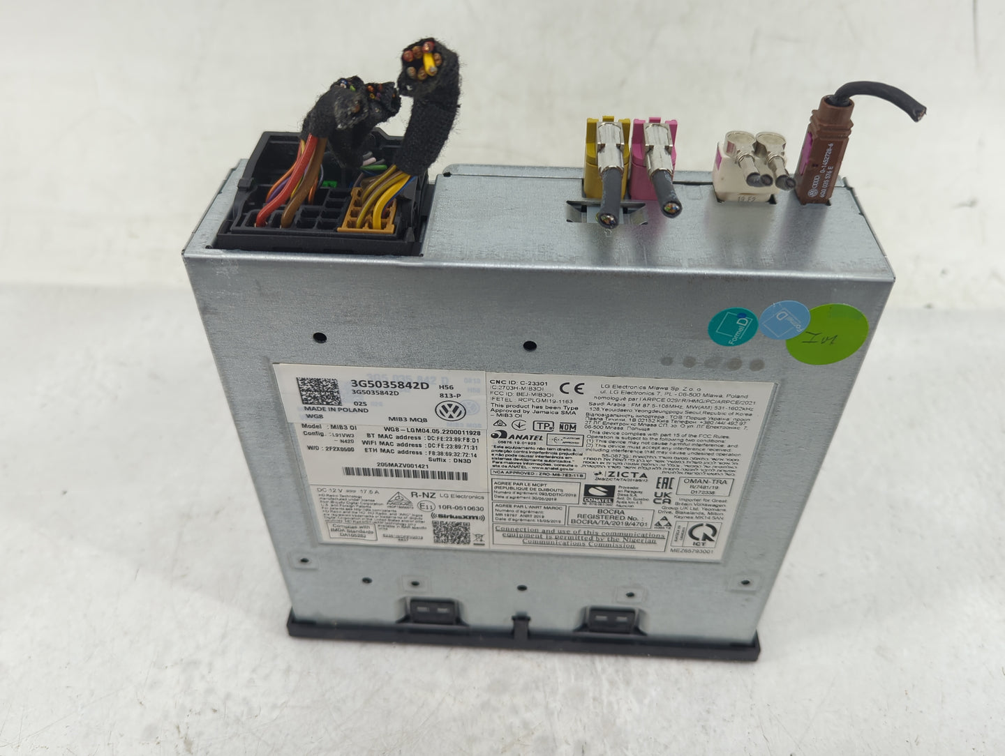 2022 Volkswagen Tiguan Radio AM FM Cd Player Receiver Replacement P/N:3G5035842D WG8-LGM04.05.2200011928, MIB3 DI Fits Fits 