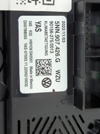 2022 Volkswagen Tiguan Climate Control Module Temperature AC/Heater Replacement P/N:5NN.907.426.G 5NN907426G Fits OEM Used A