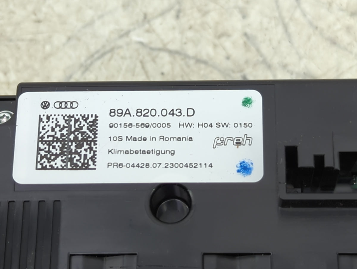 2024 Audi Q4 Climate Control Module Temperature AC/Heater Replacement P/N:89A820043D 89A.820.043.D Fits OEM Used Auto Parts 