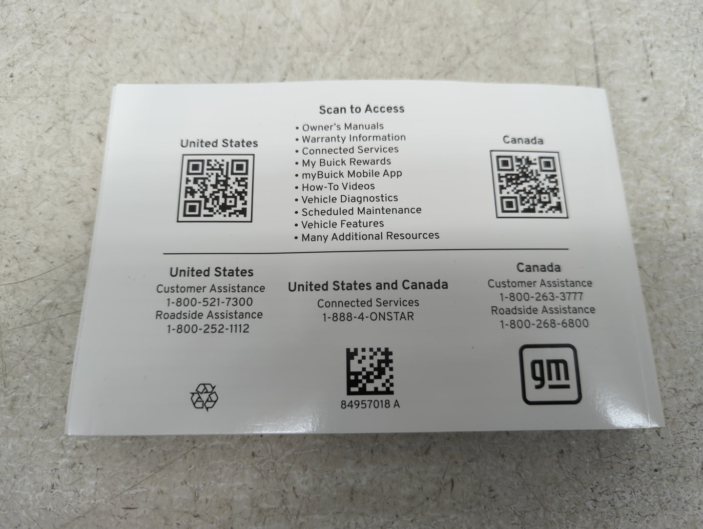 2024 Buick Encore Gx Owners Manual Book Guide P/N:8497018A OEM Used Auto Parts - Oemusedautoparts1.com
