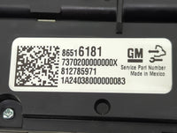 2024 Chevrolet Colorado Climate Control Module Temperature AC/Heater Replacement P/N:86516181 13537385 Fits OEM Used Auto Pa