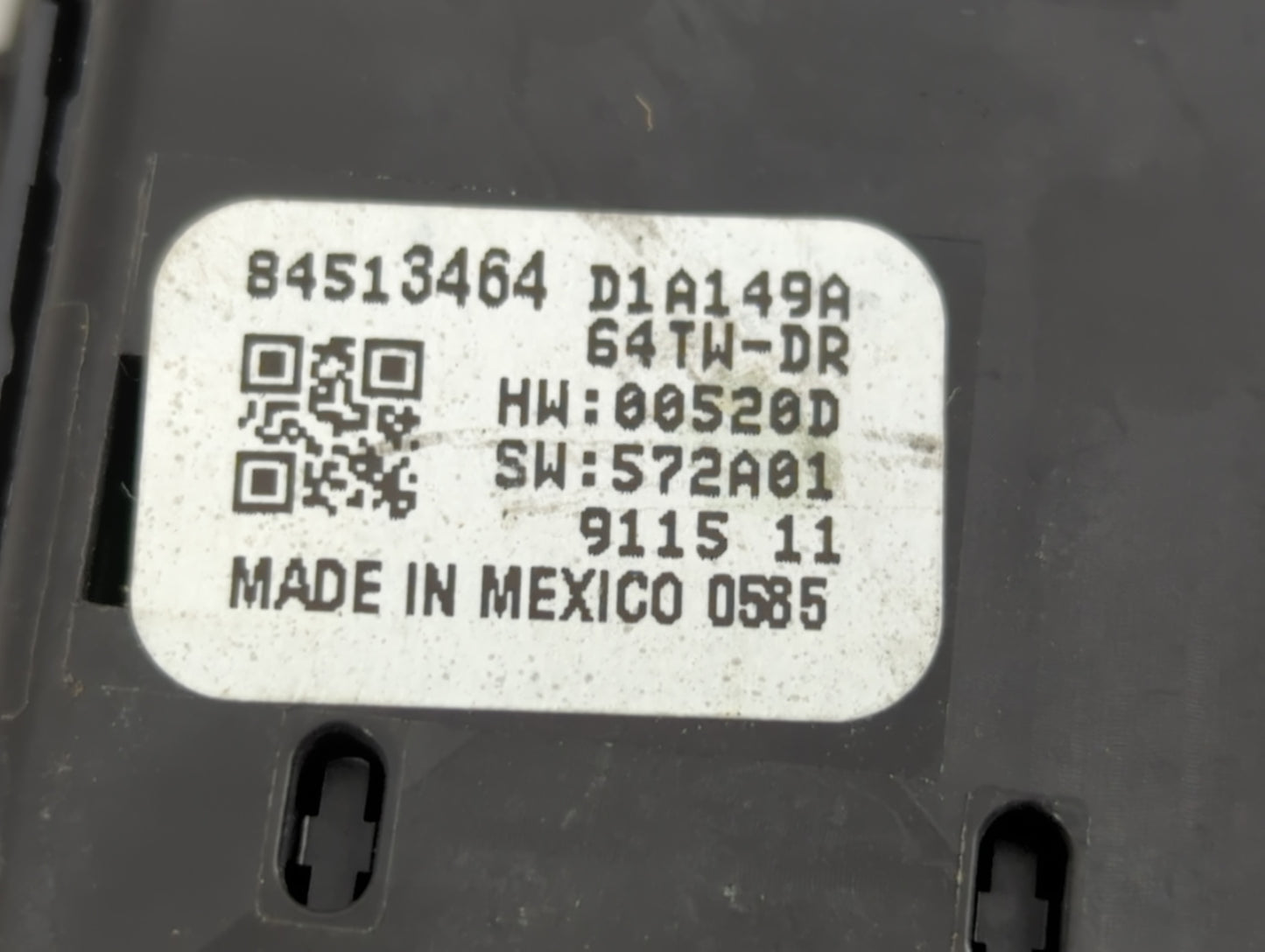 2016-2021 Chevrolet Malibu Master Power Window Switch Replacement Driver Side Left P/N:84513464 Fits OEM Used Auto Parts - O
